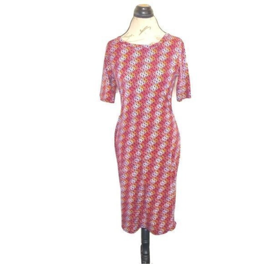 Lularoe Womens Dress Size Medium Women Stretchy Short Sleeve Simply Comfortable